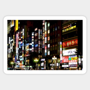 shinjuku by night Sticker